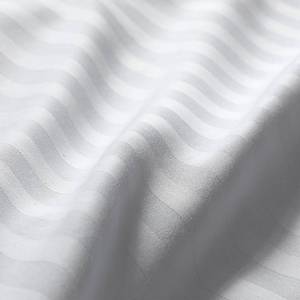 Parure de lit Valerina Satin de coton - Blanc - 240 x 240 cm + 2 oreillers 70 x 60 cm