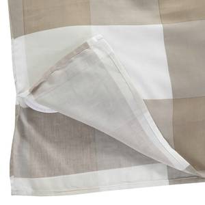 Parure de lit Nevada Satin de coton - Taupe - 220 x 240 cm + 2 coussins 65 x 65 cm