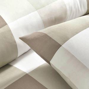 Parure de lit Nevada Satin de coton - Taupe - 220 x 240 cm + 2 coussins 65 x 65 cm