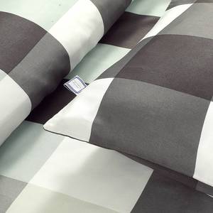 Parure de lit Nevada Satin de coton - Anthracite - 220 x 240 cm + 2 coussins 65 x 65 cm