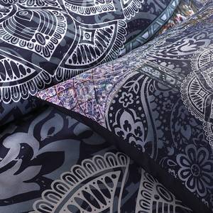 Parure de lit Medley Satin de coton - Multicolore - 220 x 240 cm + 2 coussins 65 x 65 cm