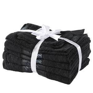 Handdoek Tropical katoen - groen/zwart