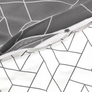Parure de lit Florence Satin de coton - Gris - 135 x 200 cm + oreiller 80 x 80 cm