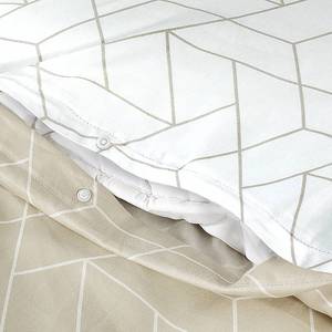 Bettwäsche Florence Baumwollsatin - Beige - 140 x 240 cm + Kissen 70 x 60 cm