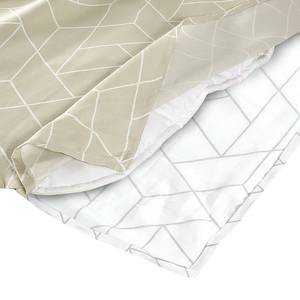 Parure de lit Florence Satin de coton - Beige - 135 x 200 cm + oreiller 80 x 80 cm