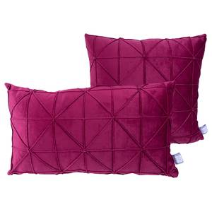 Coussin Paulina II Velours - Rose foncé