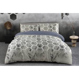 Parure de lit Aventura Satin de coton - Gris foncé - 140 x 240 cm + oreiller 70 x 60 cm