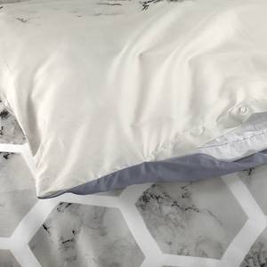 Parure de lit Aventura Satin de coton - Gris foncé - 140 x 200 cm + coussin 65 x 65 cm