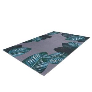 Kurzflorteppich Tropical Polyester - Schwarz / Grün - 130 x 190 cm