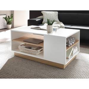 Salontafel Cailla wit/eikenhouten look - Wit