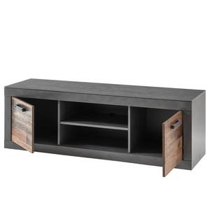 Meuble TV Buzan Imitation bois recyclé / Anthracite