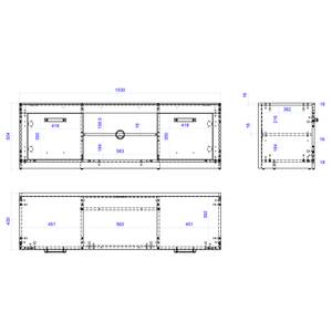 TV-Lowboard Buzan Altholz Dekor / Anthrazit