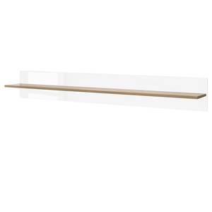 Wandplank Cailla hoogglans wit/eikenhouten look - Wit