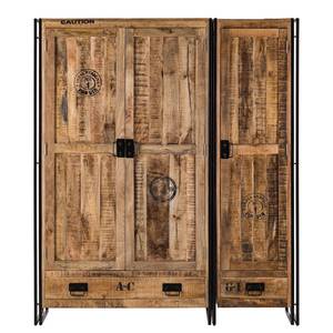 Armoire Iron II Marron - Bois massif - 172 x 200 x 50 cm