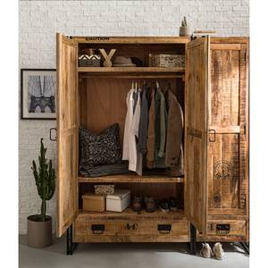 Armoire Iron II Marron - Bois massif - 172 x 200 x 50 cm