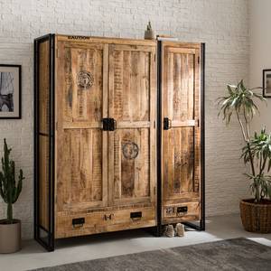 Armoire Iron II Marron - Bois massif - 172 x 200 x 50 cm