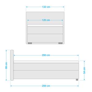 Boxspring Eminence Grijs - 120 x 200cm