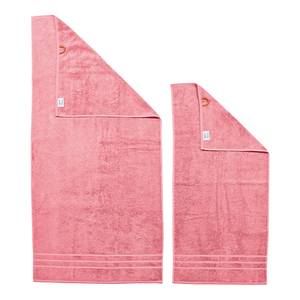 Set handdoeken Uni II (4-delig) katoen - Roze