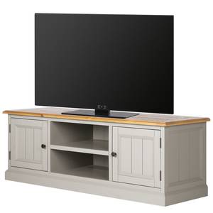 Tv-meubel Lavalle deels massief grenenhout - grenenhout/lichtgrijs