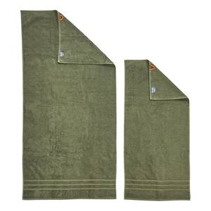 Set handdoeken Uni (6-delig) katoen - Kaki