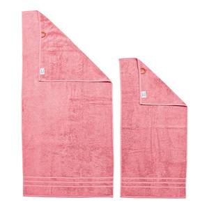 Handtuchset Daily Uni (6-teilig) Baumwollstoff - Rosa