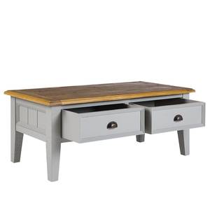 Table basse Lavalle Partiellement en pin massif - Pin / Gris clair