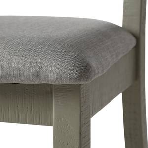 Chaises Lavalle (lot de 2) Pin massif - Gris clair / Gris