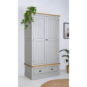 Armoire Lavalle Partiellement en pin massif - Pin / Gris clair