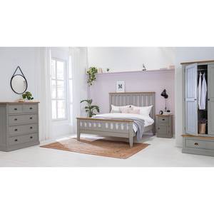 Armoire Lavalle Partiellement en pin massif - Pin / Gris clair