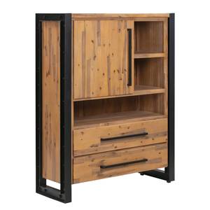 Highboard Urban Industry II deels massief acaciahout/metaal - acaciahout/zwart