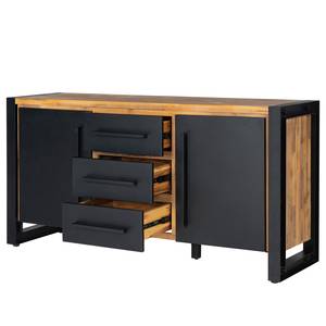 Dressoir Urban Industry IV deels massief acaciahout/metaal - acaciahout/zwart