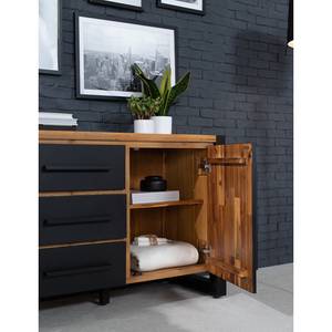 Dressoir Urban Industry IV deels massief acaciahout/metaal - acaciahout/zwart