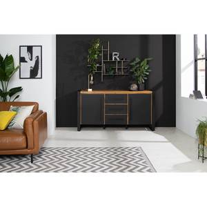 Dressoir Urban Industry IV deels massief acaciahout/metaal - acaciahout/zwart