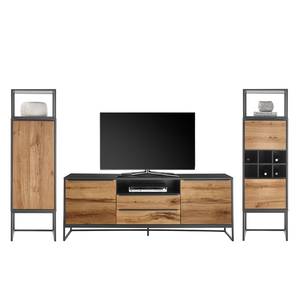 Ensemble meubles TV Barview I (3 élém.) Placage bois - Chêne / Anthracite