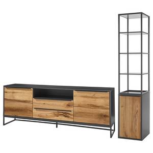 Ensemble meubles TV Barview IV (2 élém.) Placage bois - Chêne / Anthracite