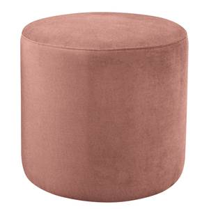 Gestoffeerde hocker Moulton fluweel - Velours Onoli: Oud pink - 45 x 46 cm