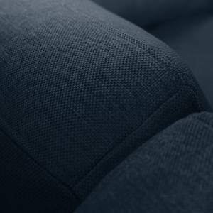 Canapé d’angle BOVLUND avec méridienne Tissu structuré - Tissu structuré Talta: Bleu foncé - Méridienne courte à droite (vue de face)