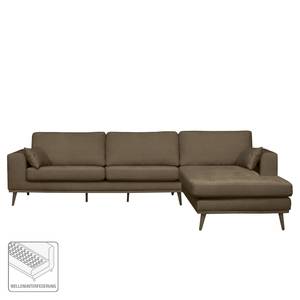 Ecksofa BOVLUND mit Longchair Strukturstoff Talta: Beige - Longchair davorstehend rechts