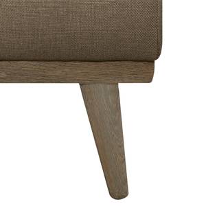 Ecksofa BOVLUND mit Longchair Strukturstoff Talta: Beige - Longchair davorstehend rechts