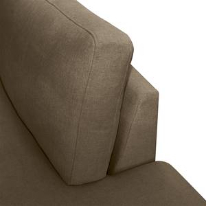 Ecksofa BOVLUND mit Ottomane Strukturstoff Talta: Beige - Ottomane davorstehend rechts