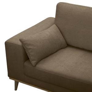 Ecksofa BOVLUND mit Ottomane Strukturstoff Talta: Beige - Ottomane davorstehend rechts