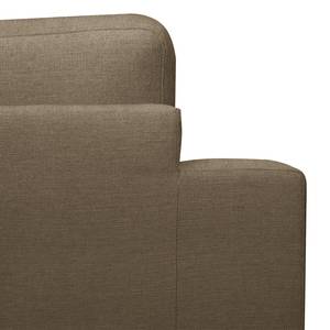 Ecksofa BOVLUND mit Ottomane Strukturstoff Talta: Beige - Ottomane davorstehend rechts