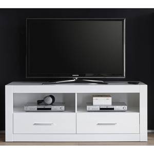 Meuble TV Bricktown I Blanc brillant / Blanc mat