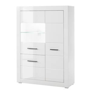 Buffet haut Bricktown I Blanc brillant / Blanc mat