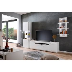 Tv-meubel Cassville mat wit - Breedte: 195 cm