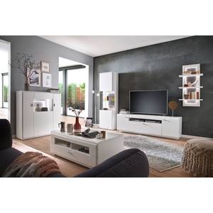 Tv-meubel Cassville mat wit - Breedte: 195 cm