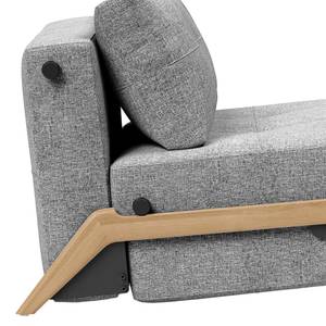 Fauteuil convertible Cubed Tissu - Tissu Twist : Granite - Chêne clair