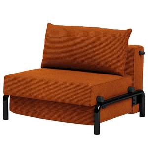 Slaapfauteuil Ramone ribfluweel - Stof Corduroy: 595 Oranje