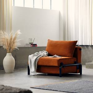 Slaapfauteuil Ramone ribfluweel - Stof Corduroy: 595 Oranje