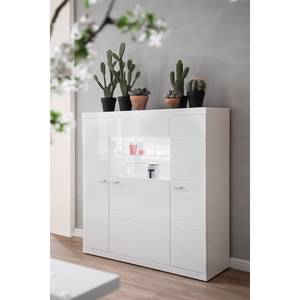 Highboard Turville I hoogglans wit/mat wit